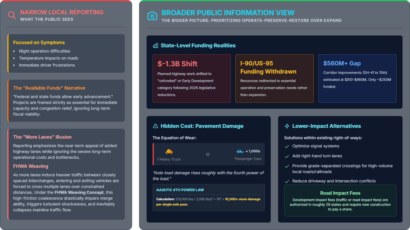 Road Issues Media Coverage Infographic