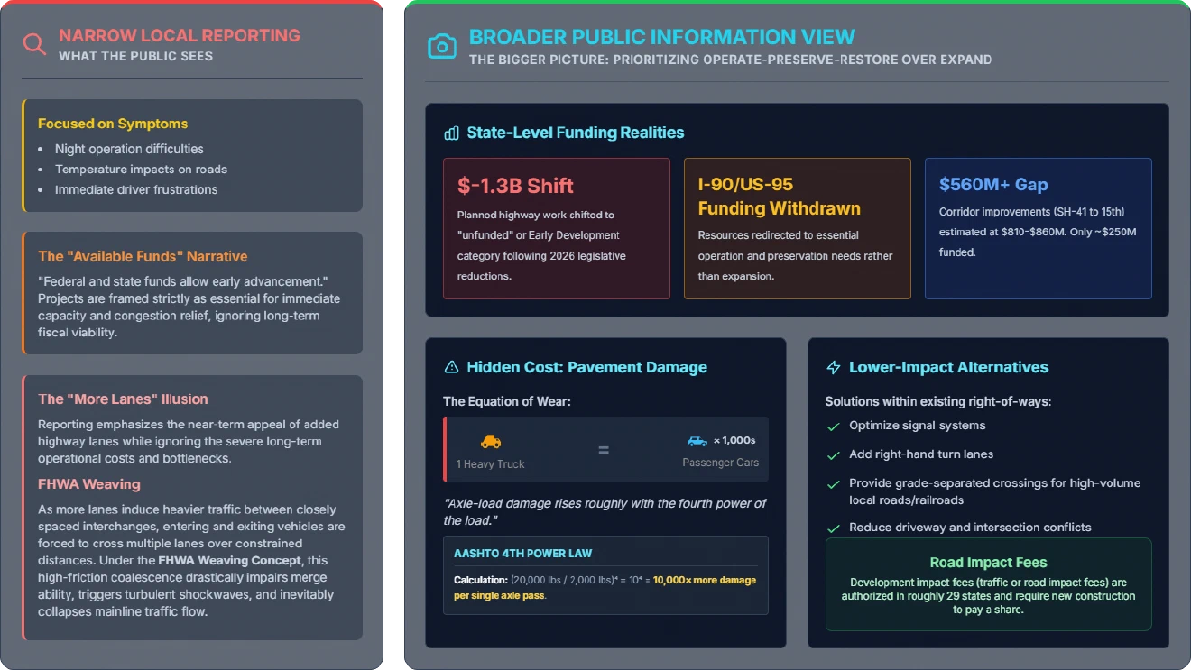 Road Issues Media Coverage Infographic