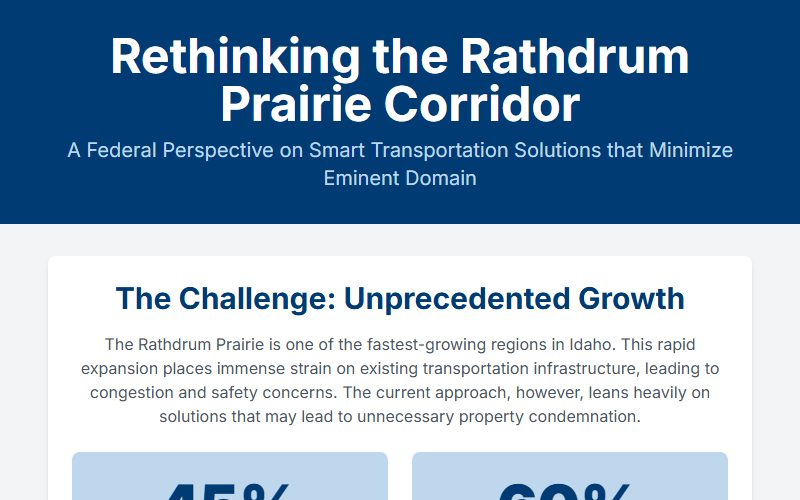 Preview of the top of Rathdrum Prairie Transportation Analysis